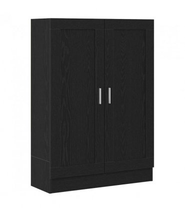 vidaXL Book Cabinet Black Oak 82.5 x 30.5 x 115 cm Engineered Wood