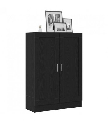 vidaXL Book Cabinet Black Oak 82.5 x 30.5 x 115 cm Engineered Wood
