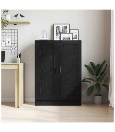 vidaXL Book Cabinet Black Oak 82.5 x 30.5 x 115 cm Engineered Wood
