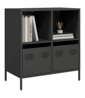vidaXL Sideboard Black 68x39x73.5 cm Cold-rolled Steel
