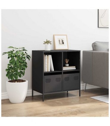 vidaXL Sideboard Black 68x39x73.5 cm Cold-rolled Steel