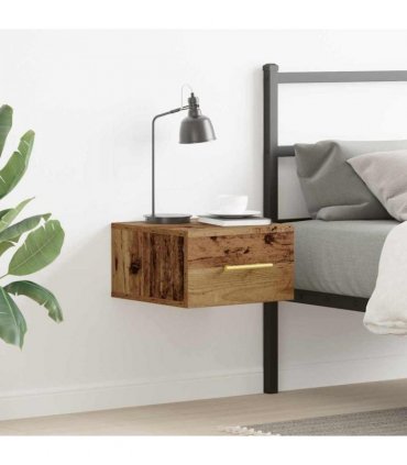 vidaXL Bedside Cabinet Old Wood 35 x 35 x 20 cm Engineered Wood