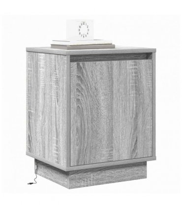 vidaXL Bedside Cabinet Grey 39 x 34.5 x 50 cm Engineered wood