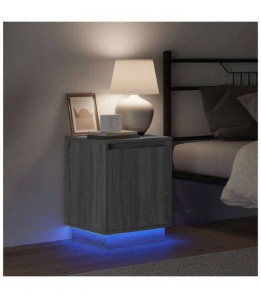 vidaXL Bedside Cabinet Grey 39 x 34.5 x 50 cm Engineered wood