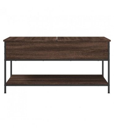 vidaXL Coffee Table Brown Oak 100x50x50 cm Engineered Wood and Metal