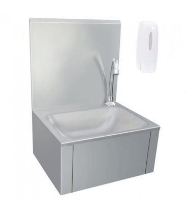 vidaXL Hand Wash Sink with Faucet and Soap Dispenser Stainless Steel
