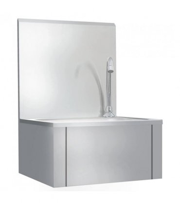 vidaXL Hand Wash Sink with Faucet and Soap Dispenser Stainless Steel
