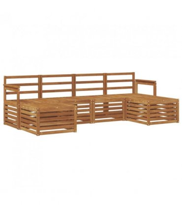 vidaXL Sofa Sets 6 pcs Natural Solid Acacia Wood