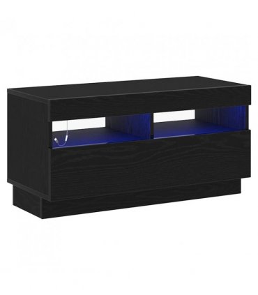 vidaXL TV Cabinet Black Oak 80 x 35 x 40 cm Engineered Wood
