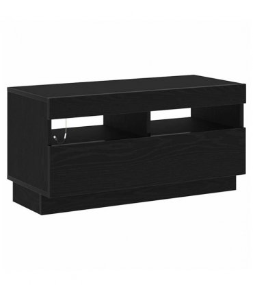 vidaXL TV Cabinet Black Oak 80 x 35 x 40 cm Engineered Wood