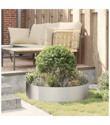 vidaXL Planter Ring Silver 80 x 80 x 20 cm Stainless Steel