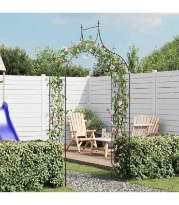 Garden Arch Spike Design Climbing Plants Dark Green