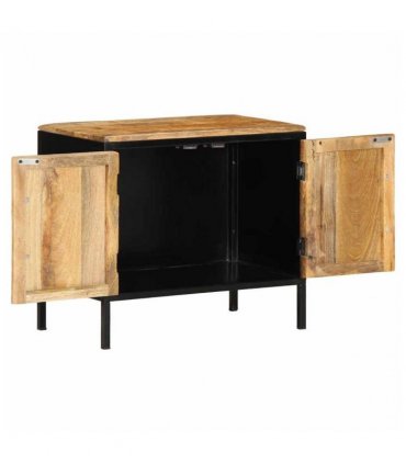vidaXL Bedside Cabinet Brown and Black 50 x 30 x 45 cm