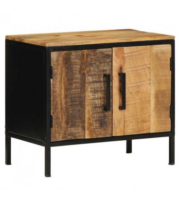 vidaXL Bedside Cabinet Brown and Black 50 x 30 x 45 cm