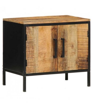 vidaXL Bedside Cabinet Brown and Black 50 x 30 x 45 cm