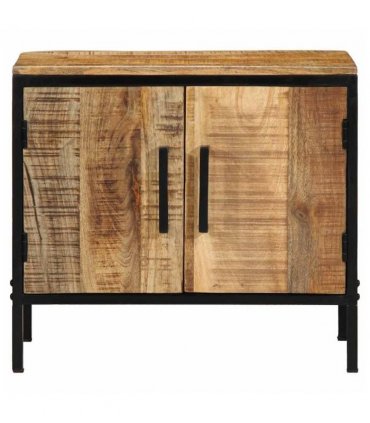 vidaXL Bedside Cabinet Brown and Black 50 x 30 x 45 cm