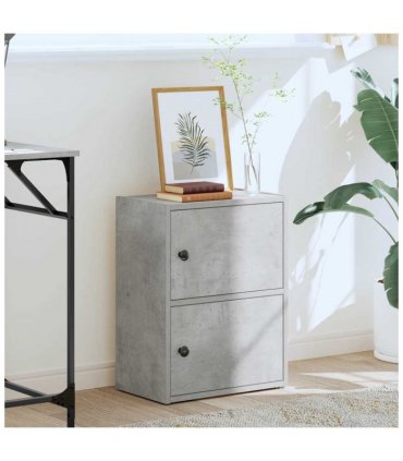 vidaXL Bookcase Concrete Grey 40x24x52 cm Engineered Wood