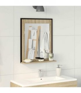 vidaXL Bathroom Mirror Black 50 x 12 x 60 cm Glass and Engineered Wood