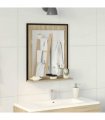 vidaXL Bathroom Mirror Black 50 x 12 x 60 cm Glass and Engineered Wood