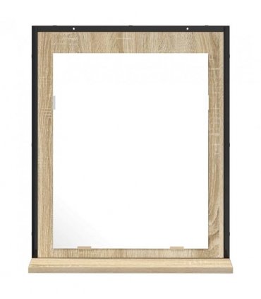 vidaXL Bathroom Mirror Black 50 x 12 x 60 cm Glass and Engineered Wood