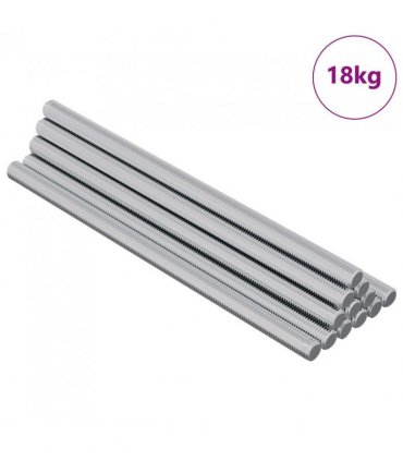 vidaXL Threaded Rods 900 pcs Silver Metal