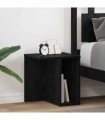 vidaXL End Table 2 pcs Black Oak 37 x 32 x 40 cm Engineered Wood