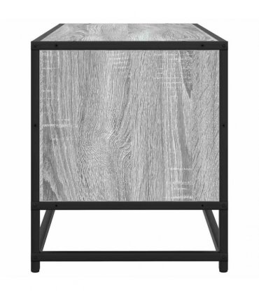 vidaXL TV Cabinet Grey Sonoma 100x34.5x40 cm Engineered Wood and Metal