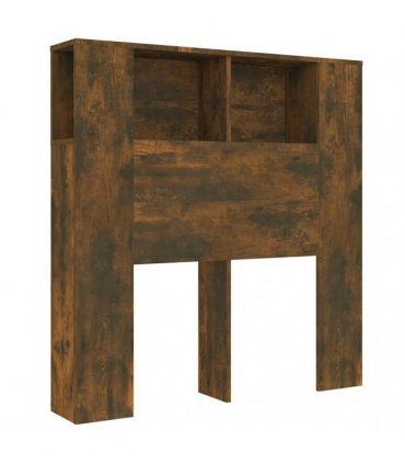 vidaXL Headboard Cabinet | Smoked Oak | Engineered wood | Medium