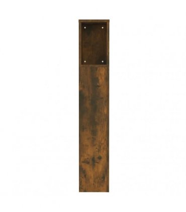 vidaXL Headboard Cabinet | Smoked Oak | Engineered wood | Medium