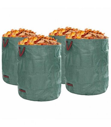 vidaXL Garden Waste Bags 4 pcs Green 79 x 79 x 99.5 cm Polypropylene