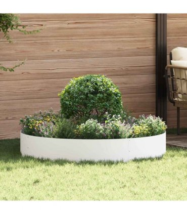 vidaXL Planter Ring 5 pcs White 120 x 120 x 20 cm Cold-rolled Steel