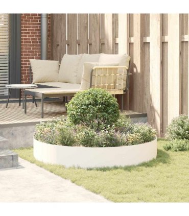 vidaXL Planter Ring 5 pcs White 120 x 120 x 20 cm Cold-rolled Steel