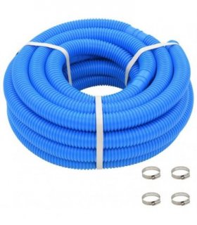 vidaXL Pool Hose with Clamps Blue 38 mm12 m