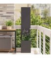 vidaXL Garden Privacy Screen Black 32 x 32 x 150 cm Cold-rolled steel