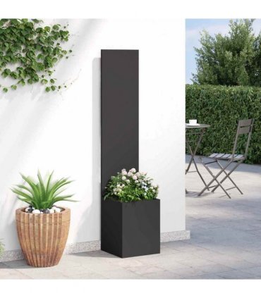 vidaXL Garden Privacy Screen Black 32 x 32 x 150 cm Cold-rolled steel
