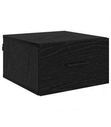 vidaXL Bedside Cabinet Black oak 35 x 35 x 20 cm Engineered wood
