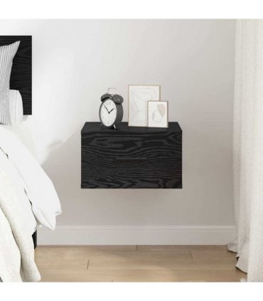 vidaXL Bedside Cabinet Black oak 35 x 35 x 20 cm Engineered wood