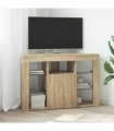 vidaXL Corner LED TV Cabinet Sonoma Oak 100x40x68cm Engineered Wood