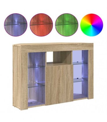 vidaXL Corner LED TV Cabinet Sonoma Oak 100x40x68cm Engineered Wood