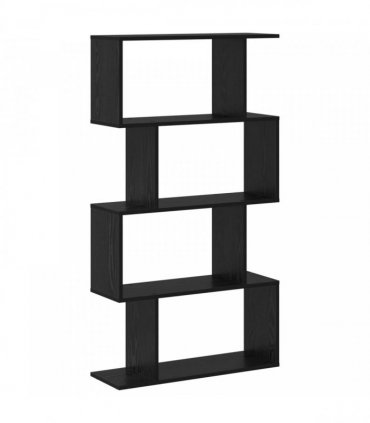 vidaXL Book Cabinet Black Oak 70 x 24 x 129 cm Engineered Wood