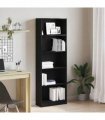 vidaXL Bookshelf Black Oak 60 x 24 x 176 cm Engineered Wood
