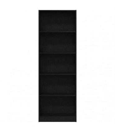 vidaXL Bookshelf Black Oak 60 x 24 x 176 cm Engineered Wood