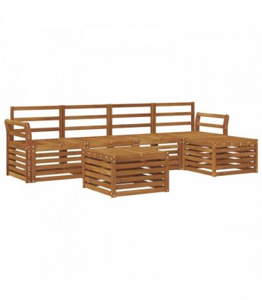 vidaXL Outdoor Sofa Set 6 pcs Natural