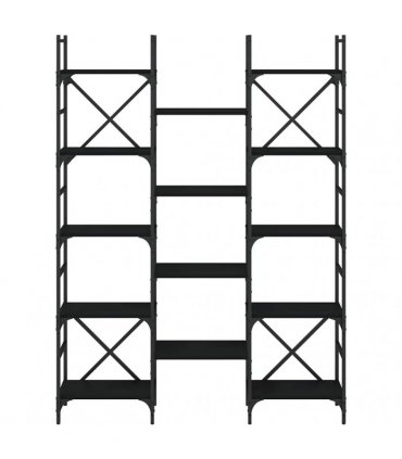 vidaXL Bookshelf | Black | Engineered wood | Large | Bookshelf | Rectangular