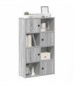 vidaXL Bookcase Grey Sonoma 60x24x101.5 cm Engineered Wood
