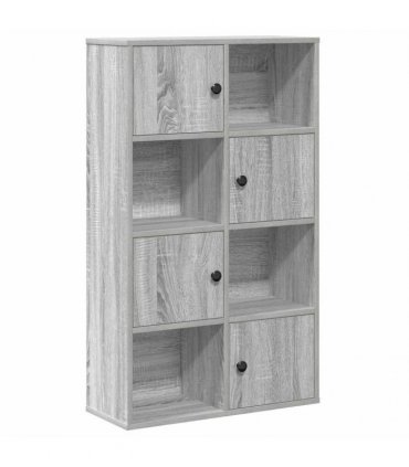 vidaXL Bookcase Grey Sonoma 60x24x101.5 cm Engineered Wood