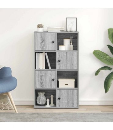 vidaXL Bookcase Grey Sonoma 60x24x101.5 cm Engineered Wood