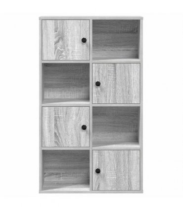 vidaXL Bookcase Grey Sonoma 60x24x101.5 cm Engineered Wood