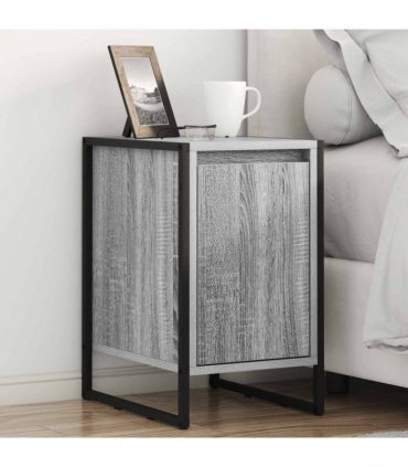 vidaXL Bedside Table 2 pcs Grey Sonoma 39.5 x 30 x 50 cm