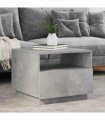 vidaXL Coffee Table with LED Lights Concrete Grey 50x49x40 cm